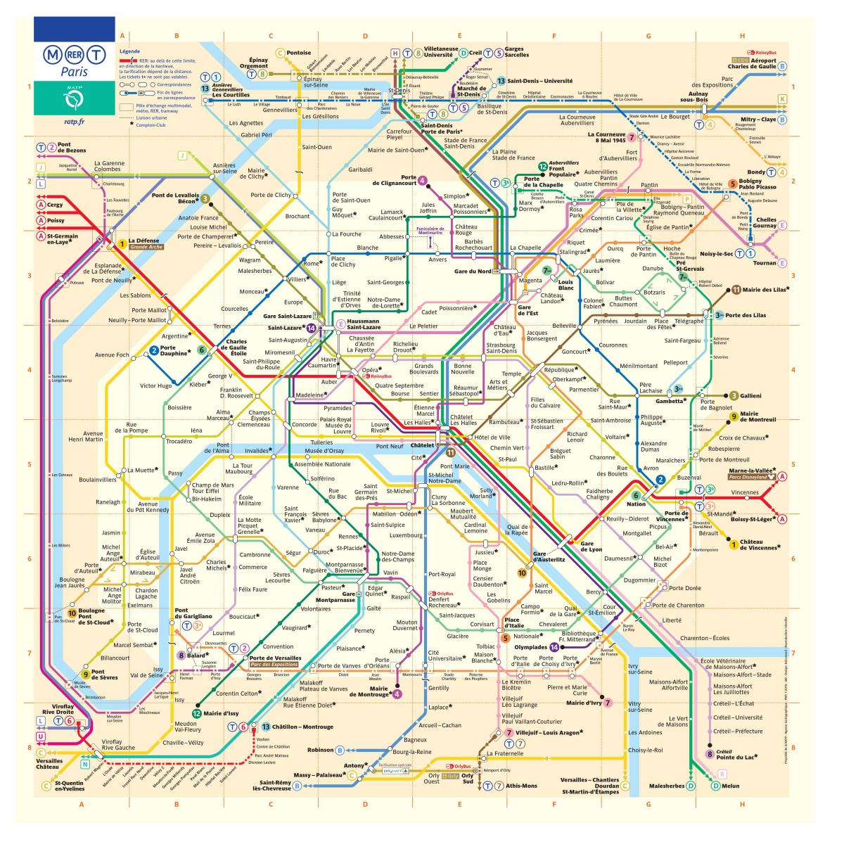 Ramani ya Paris metro