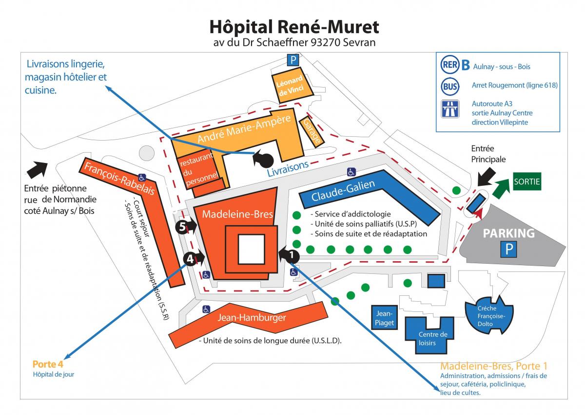 Ramani ya René-Muret hospitali