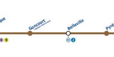 Ramani ya Paris line subway 11