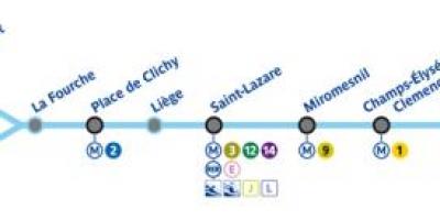 Ramani ya Paris line subway 13
