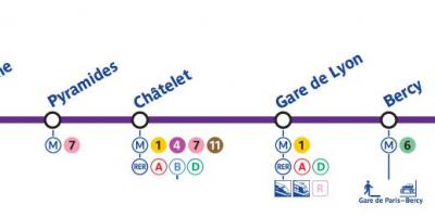 Ramani ya Paris line subway 14